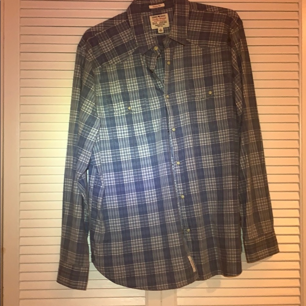 Blue and white XL men’s Lucky Brand Button Up